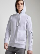 Hoodie with print on the sleeve - Men - White Hoodie with print on the sleeve - Men - White - 5 - TOM TAILOR Denim
