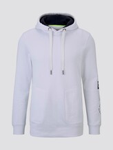 Hoodie with print on the sleeve - Men - White Hoodie with print on the sleeve - Men - White - 7 - TOM TAILOR Denim