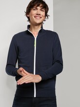 Sweatjacke mit Stehkragen - Männer - Sky Captain Blue Sweatjacke mit Stehkragen - Männer - Sky Captain Blue - 5 - TOM TAILOR Denim
