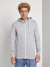 sweat jas met hoodie - Mannen - Light Stone Grey Melange sweat jas met hoodie - Mannen - Light Stone Grey Melange - 1 - TOM TAILOR Denim