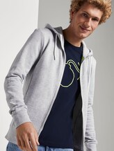 sweat jas met hoodie - Mannen - Light Stone Grey Melange sweat jas met hoodie - Mannen - Light Stone Grey Melange - 5 - TOM TAILOR Denim