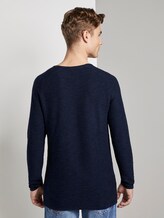 Strukturierter Strickpullover - Männer - navy shadow melange Strukturierter Strickpullover - Männer - navy shadow melange - 2 - TOM TAILOR Denim