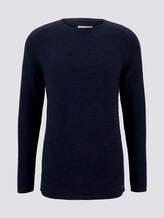 Strukturierter Strickpullover - Männer - navy shadow melange Strukturierter Strickpullover - Männer - navy shadow melange - 7 - TOM TAILOR Denim