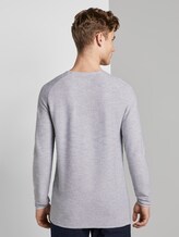 structured knit jumper - Men - light grey shadow melange structured knit jumper - Men - light grey shadow melange - 2 - TOM TAILOR Denim