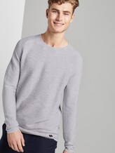 structured knit jumper - Men - light grey shadow melange structured knit jumper - Men - light grey shadow melange - 5 - TOM TAILOR Denim