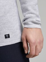 structured knit jumper - Men - light grey shadow melange structured knit jumper - Men - light grey shadow melange - 9 - TOM TAILOR Denim