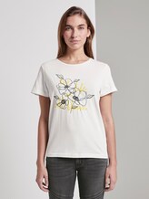 T-shirt mit Blumen-Print - Frauen - Whisper White T-shirt mit Blumen-Print - Frauen - Whisper White - 1 - TOM TAILOR