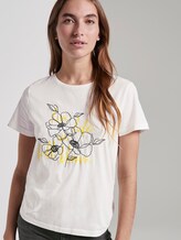 T-shirt mit Blumen-Print - Frauen - Whisper White T-shirt mit Blumen-Print - Frauen - Whisper White - 5 - TOM TAILOR