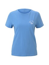 TOM TAILOR Damen T-shirt mit Blumen-Print, blau, Gr.XXL