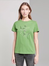 T-shirt mit Blumen-Print - Frauen - sundried turf green T-shirt mit Blumen-Print - Frauen - sundried turf green - 1 - TOM TAILOR