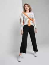 gestreiftes langarmshirt mit stickerei - Frauen - white navy double stripe gestreiftes langarmshirt mit stickerei - Frauen - white navy double stripe - 3 - TOM TAILOR