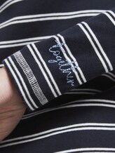 gestreiftes langarmshirt mit stickerei - Frauen - navy white double stripe gestreiftes langarmshirt mit stickerei - Frauen - navy white double stripe - 9 - TOM TAILOR