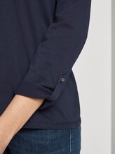 7/8 Arm Shirt mit Henley-Ausschnitt - Frauen - Sky Captain Blue 7/8 Arm Shirt mit Henley-Ausschnitt - Frauen - Sky Captain Blue - 9 - TOM TAILOR