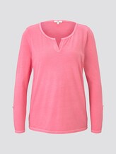 7/8 Arm Shirt mit Henley-Ausschnitt - Frauen - charming pink 7/8 Arm Shirt mit Henley-Ausschnitt - Frauen - charming pink - 7 - TOM TAILOR