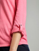 7/8 Arm Shirt mit Henley-Ausschnitt - Frauen - charming pink 7/8 Arm Shirt mit Henley-Ausschnitt - Frauen - charming pink - 9 - TOM TAILOR