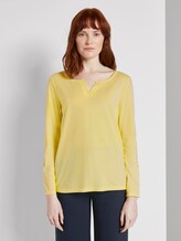 7/8 Arm Shirt mit Henley-Ausschnitt - Frauen - jasmine yellow 7/8 Arm Shirt mit Henley-Ausschnitt - Frauen - jasmine yellow - 1 - TOM TAILOR