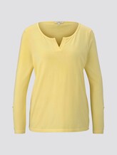 7/8 Arm Shirt mit Henley-Ausschnitt - Frauen - jasmine yellow 7/8 Arm Shirt mit Henley-Ausschnitt - Frauen - jasmine yellow - 7 - TOM TAILOR
