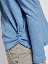 Meliertes Langarmshirt mit Knoten-Detail - Frauen - sea blue melange Meliertes Langarmshirt mit Knoten-Detail - Frauen - sea blue melange - 10 - TOM TAILOR