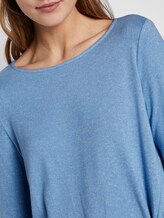 Meliertes Langarmshirt mit Knoten-Detail - Frauen - sea blue melange Meliertes Langarmshirt mit Knoten-Detail - Frauen - sea blue melange - 9 - TOM TAILOR