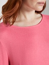 Meliertes Langarmshirt mit Knoten-Detail - Frauen - charming pink melange Meliertes Langarmshirt mit Knoten-Detail - Frauen - charming pink melange - 10 - TOM TAILOR