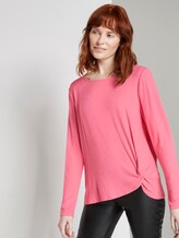 Meliertes Langarmshirt mit Knoten-Detail - Frauen - charming pink melange Meliertes Langarmshirt mit Knoten-Detail - Frauen - charming pink melange - 5 - TOM TAILOR