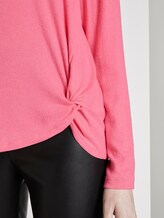 Meliertes Langarmshirt mit Knoten-Detail - Frauen - charming pink melange Meliertes Langarmshirt mit Knoten-Detail - Frauen - charming pink melange - 9 - TOM TAILOR