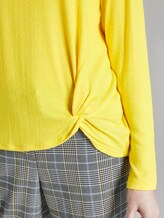 Meliertes Langarmshirt mit Knoten-Detail - Frauen - jasmine yellow melange Meliertes Langarmshirt mit Knoten-Detail - Frauen - jasmine yellow melange - 9 - TOM TAILOR