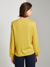 langarmshirt in Crincle-Optik mit Knoten-Detail - Frauen - jasmine yellow langarmshirt in Crincle-Optik mit Knoten-Detail - Frauen - jasmine yellow - 2 - TOM TAILOR