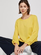 langarmshirt in Crincle-Optik mit Knoten-Detail - Frauen - jasmine yellow langarmshirt in Crincle-Optik mit Knoten-Detail - Frauen - jasmine yellow - 5 - TOM TAILOR