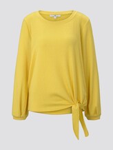 langarmshirt in Crincle-Optik mit Knoten-Detail - Frauen - jasmine yellow langarmshirt in Crincle-Optik mit Knoten-Detail - Frauen - jasmine yellow - 7 - TOM TAILOR
