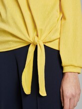 langarmshirt in Crincle-Optik mit Knoten-Detail - Frauen - jasmine yellow langarmshirt in Crincle-Optik mit Knoten-Detail - Frauen - jasmine yellow - 9 - TOM TAILOR
