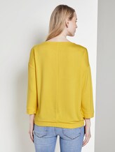 3/4 sleeve shirt with letter print and bat sleeves - Women - jasmine yellow 3/4 sleeve shirt with letter print and bat sleeves - Women - jasmine yellow - 2 - TOM TAILOR