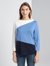 3/4 Arm Shirt im Colorblocking-Look - Frauen - sea blue 3/4 Arm Shirt im Colorblocking-Look - Frauen - sea blue - 1 - TOM TAILOR