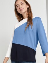 3/4 Arm Shirt im Colorblocking-Look - Frauen - sea blue 3/4 Arm Shirt im Colorblocking-Look - Frauen - sea blue - 5 - TOM TAILOR
