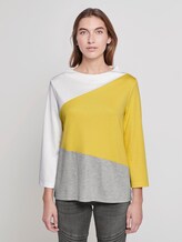 3/4 Arm Shirt im Colorblocking-Look - Frauen - jasmine yellow 3/4 Arm Shirt im Colorblocking-Look - Frauen - jasmine yellow - 1 - TOM TAILOR