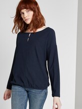 Top met lange mouwen en cut-out detail - Vrouwen - Sky Captain Blue Top met lange mouwen en cut-out detail - Vrouwen - Sky Captain Blue - 5 - TOM TAILOR