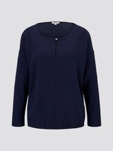 Top met lange mouwen en cut-out detail - Vrouwen - Sky Captain Blue Top met lange mouwen en cut-out detail - Vrouwen - Sky Captain Blue - 7 - TOM TAILOR