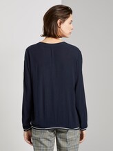 Blouse in a crincle look - Women - Sky Captain Blue Blouse in a crincle look - Women - Sky Captain Blue - 2 - TOM TAILOR