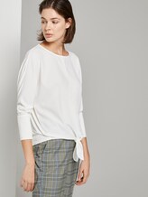 Crêpe-Bluse mit Knoten-Detail - Frauen - Whisper White Crêpe-Bluse mit Knoten-Detail - Frauen - Whisper White - 5 - TOM TAILOR