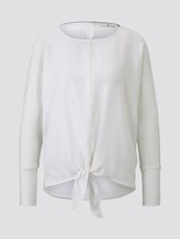 Crêpe-Bluse mit Knoten-Detail - Frauen - Whisper White Crêpe-Bluse mit Knoten-Detail - Frauen - Whisper White - 7 - TOM TAILOR