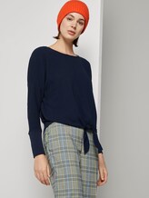 Crêpe-Bluse mit Knoten-Detail - Frauen - Sky Captain Blue Crêpe-Bluse mit Knoten-Detail - Frauen - Sky Captain Blue - 5 - TOM TAILOR