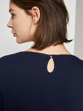 Crêpe-Bluse mit Knoten-Detail - Frauen - Sky Captain Blue Crêpe-Bluse mit Knoten-Detail - Frauen - Sky Captain Blue - 9 - TOM TAILOR