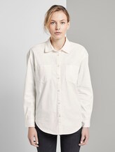 Oversized Bluse aus Twill - Frauen - Whisper White Oversized Bluse aus Twill - Frauen - Whisper White - 1 - TOM TAILOR