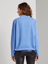 Strukturiertes Sweatshirt mit elastischem Bund - Frauen - sea blue Strukturiertes Sweatshirt mit elastischem Bund - Frauen - sea blue - 2 - TOM TAILOR