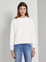 Sweatshirt mit Stehkragen - Frauen - Whisper White Sweatshirt mit Stehkragen - Frauen - Whisper White - 2 - TOM TAILOR