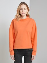 Sweatshirt mit Stehkragen - Frauen - fruity melon orange Sweatshirt mit Stehkragen - Frauen - fruity melon orange - 1 - TOM TAILOR