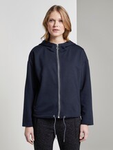 Sweatjacke mit Kordelzug - Frauen - Sky Captain Blue Sweatjacke mit Kordelzug - Frauen - Sky Captain Blue - 1 - TOM TAILOR