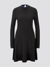 Strukturiertes Jersey Skater-Kleid - Frauen - Deep Black Strukturiertes Jersey Skater-Kleid - Frauen - Deep Black - 7 - TOM TAILOR Denim