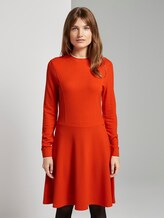 Strukturiertes Jersey Skater-Kleid - Frauen - signal red Strukturiertes Jersey Skater-Kleid - Frauen - signal red - 1 - TOM TAILOR Denim