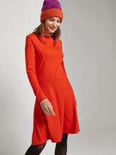 Strukturiertes Jersey Skater-Kleid - Frauen - signal red Strukturiertes Jersey Skater-Kleid - Frauen - signal red - 5 - TOM TAILOR Denim
